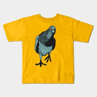 Curious Red-eyed Pigeon Kids T-Shirt